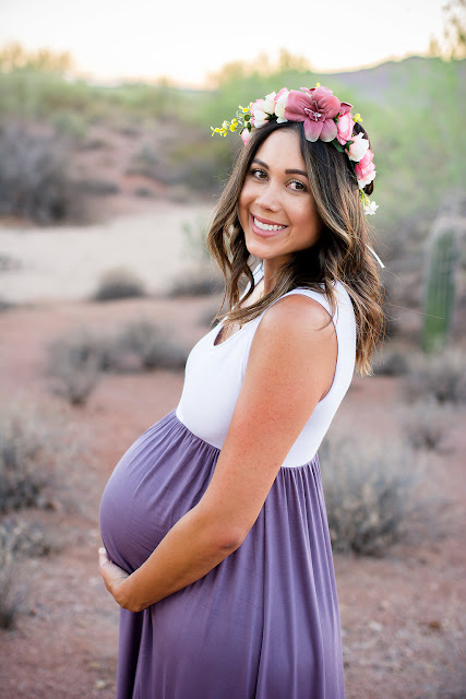 Arizona Maternity shoot desert maternity shoot amazon maternity dress flower crown