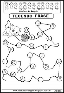 Atividades de formação de frases para alfabetização