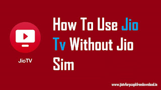 Jio tv without jio sim