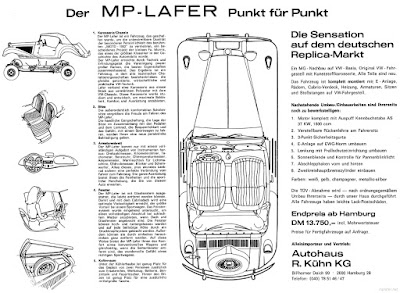 Verso do folder promocional do MP Lafer na Alemanha.