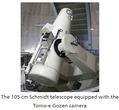 The 105 cm Schmidt telescope equipped with the Tomo-e Gozen camera