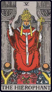 V - The Hierophant - Tarot Card from the Rider-Waite Deck