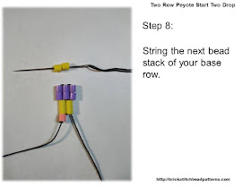 Click the image to view the Two Row or Peyote Start beading tutorial image larger.