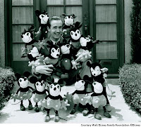 Walt Disney and many Mickeys