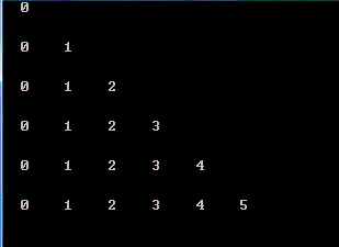  code to print right triangle pattern using for loop