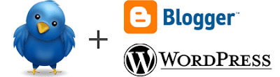 Blogger + twitter + wordpress