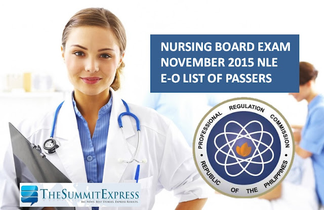 E-O Passers: NLE Results November 2015