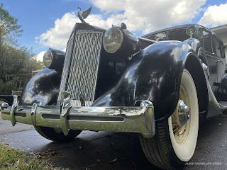 Blue sky over the 1936 Packard