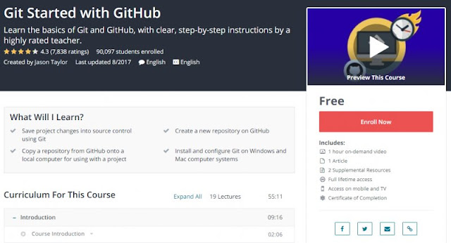 [100% Free] Git Started with GitHub