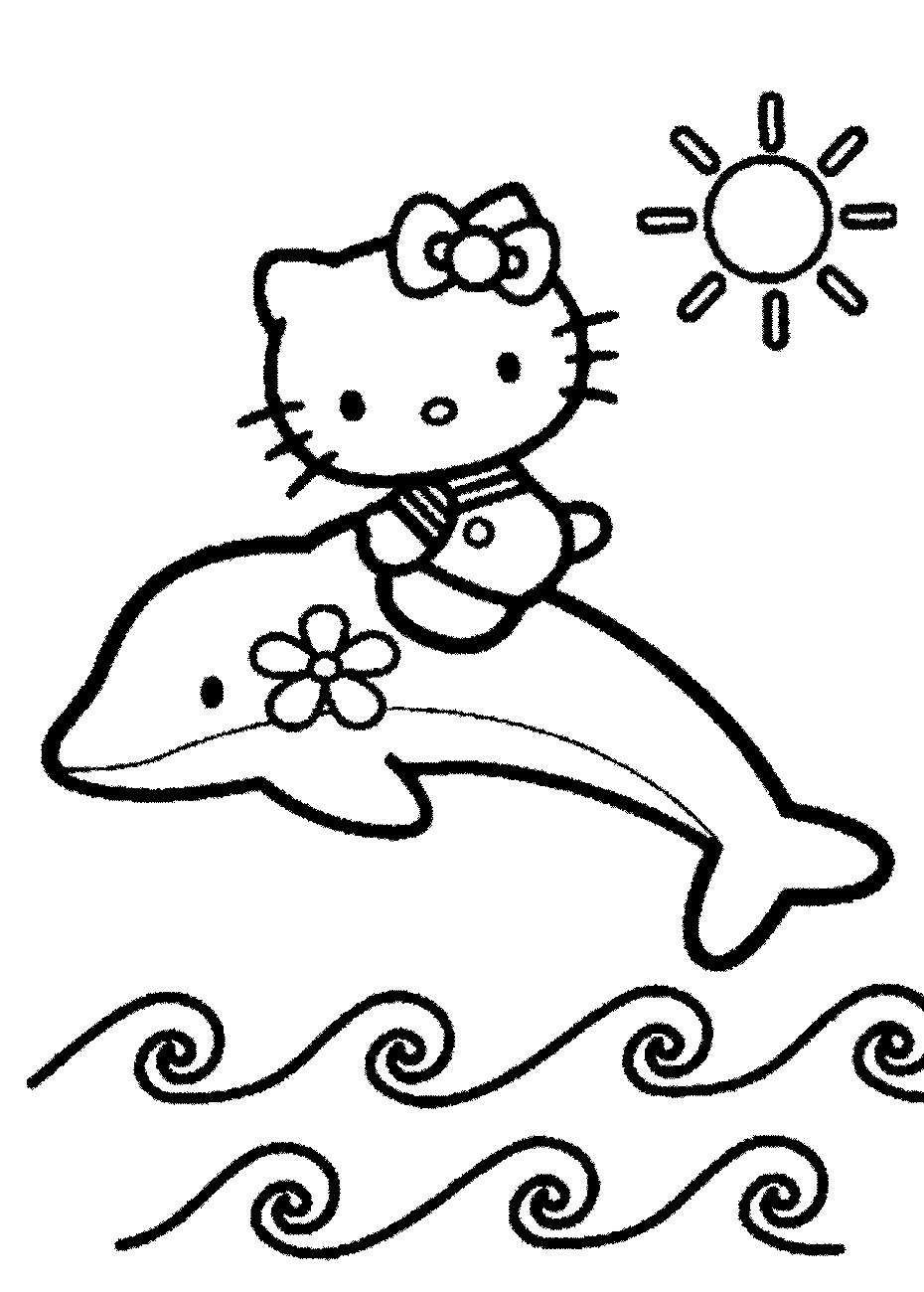 Kumpulan Gambar Hello Kitty Untuk di Warnai Anak-anak PAUD dan TK