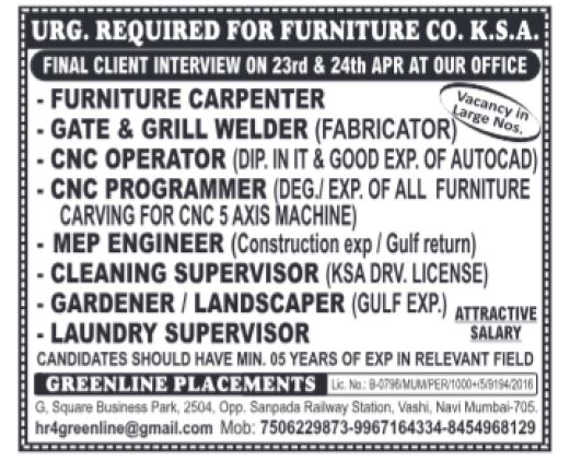 20 April 2024 - Assignment Abroad Times Jobs Paper Today