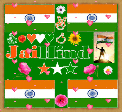 Jai Hind floating Hearts Picture