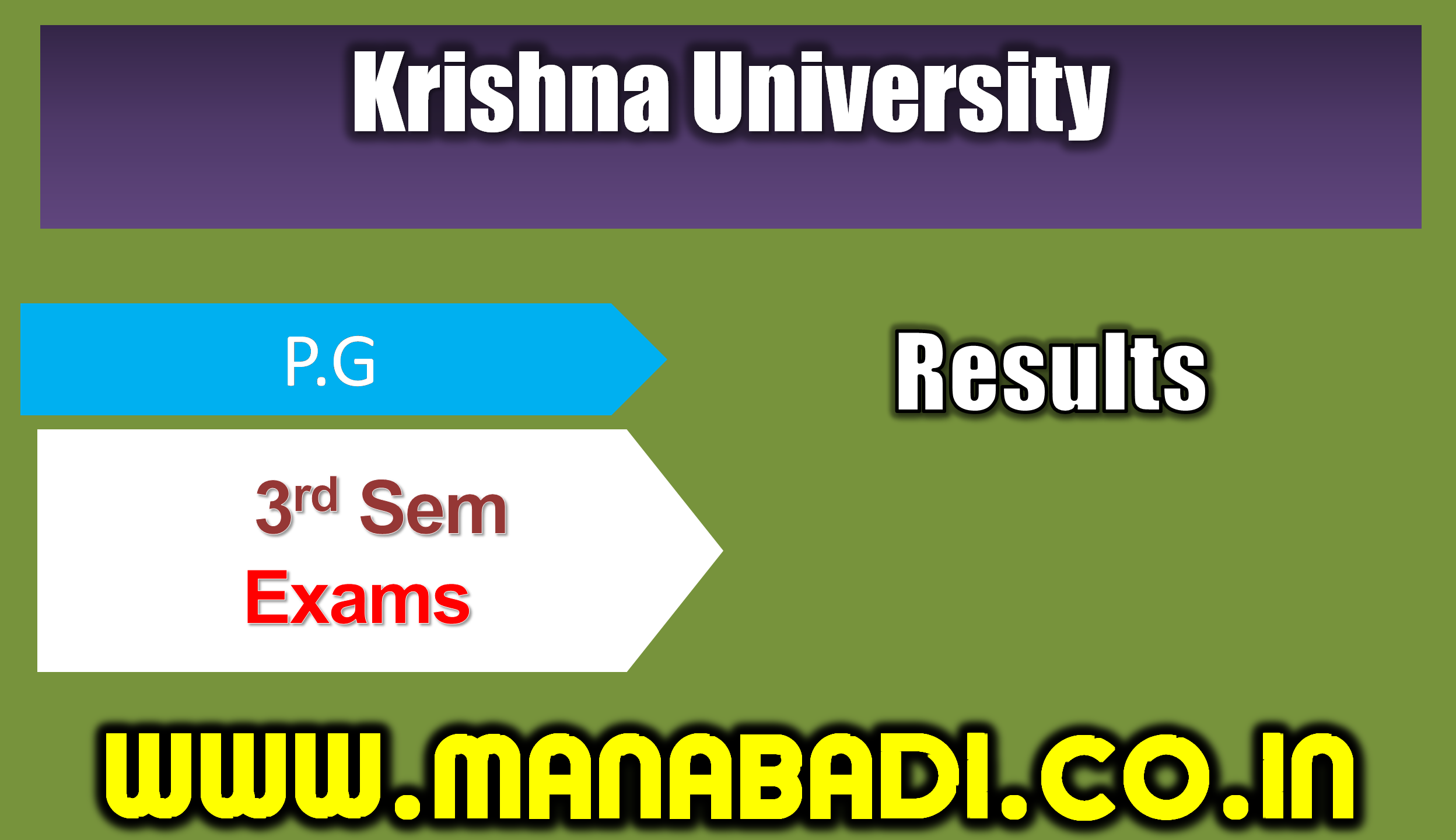 Krishna University PG 3rd Sem Revaluation Results