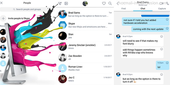 Llego el nuevo diseño de Skype Preview 