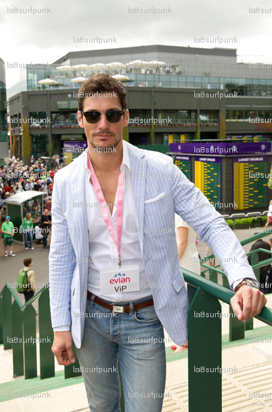 Model David Gandy Dolce Gabbana's IT boy attends Wimbledon