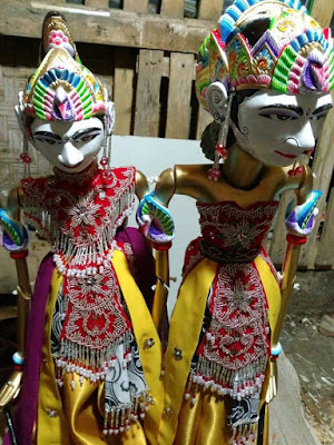 jual wayang golek arjuna dan srikandi murah : jasa pembuatan & pengrajin wayang golek