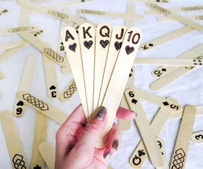 artesanato com palito de picolé jogo de cartas