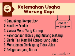 Kelemahan usaha warung kopi