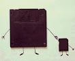 Funny technology: Father Floppy disk vs Son Memory card 