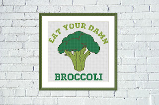 Broccoli funny cross stitch - Tango Stitch