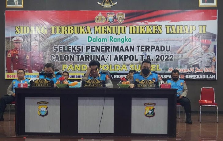 Panda Polda Sulsel, Gelar Sidang Kelulusan Menuju Rikkes II Catar (i) Akpol TA 2022 