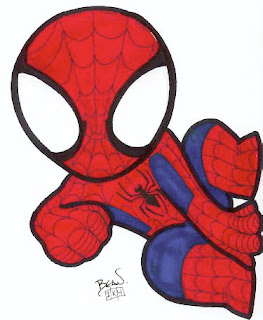 Divertidas Imágenes de Spiderman Chibi.
