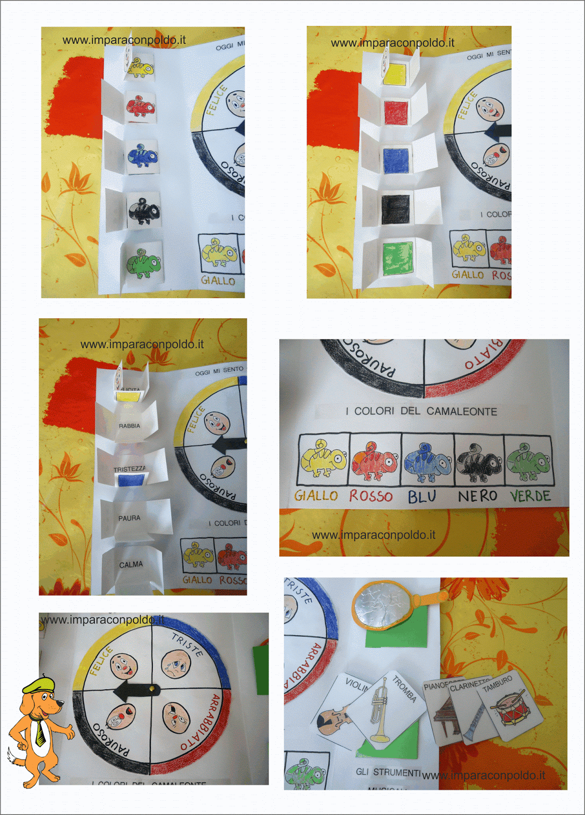 A Scuola Con Poldo Lapbook I Colori Del Camaleonte