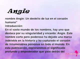 significado del nombre Angie