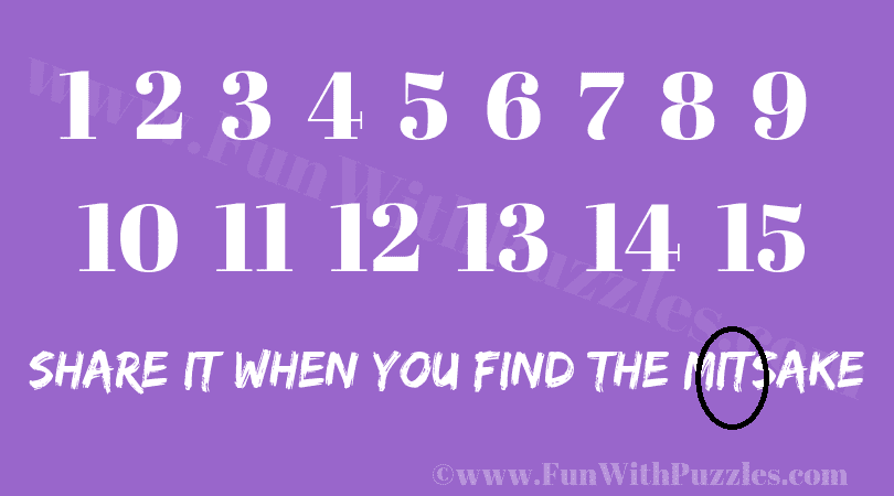 Find the Mistake Mind Puzzle with Answer