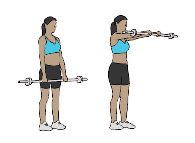 How to do a barbell front raise
