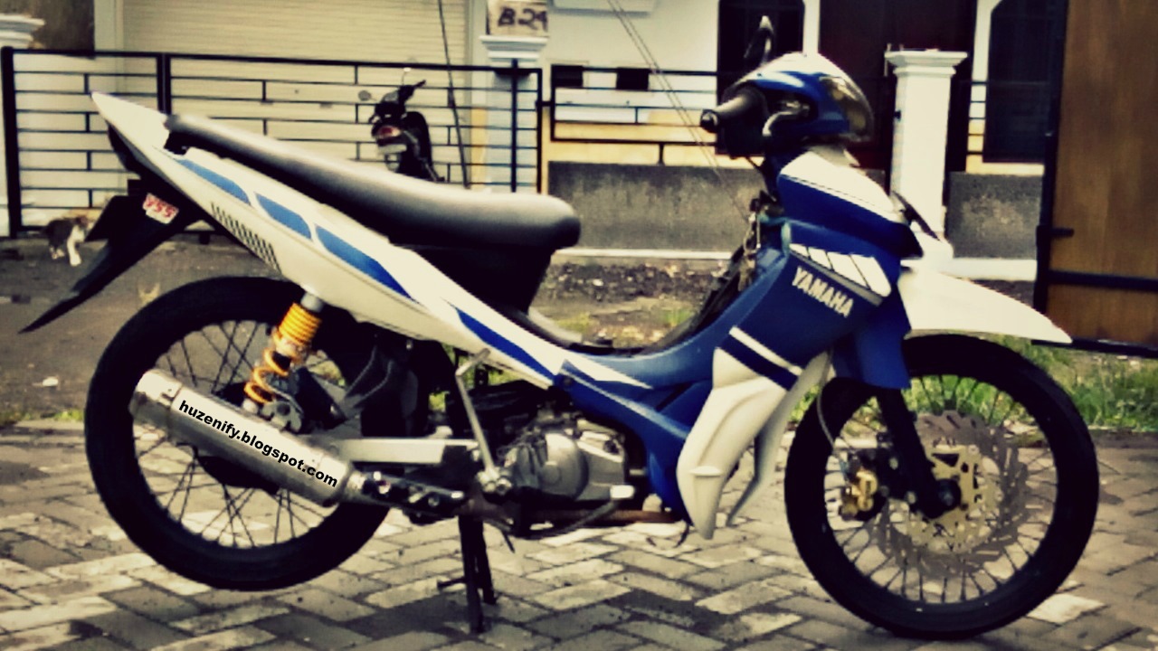 Kumpulan Modifikasi Motor Jupiter Z Warna Biru Putih Terbaru