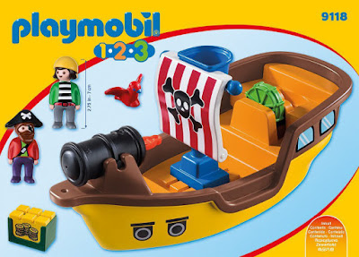 PLAYMOBIL 1.2.3 - 9118 Barco Pirata | 2017 CONTENIDO CAJA