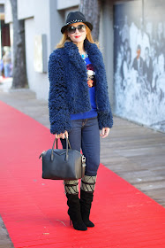 faux fur jacket, Givenchy Antigona bag, Markus Lupfer inspired jumper, Fashion and Cookies, fashion blogger