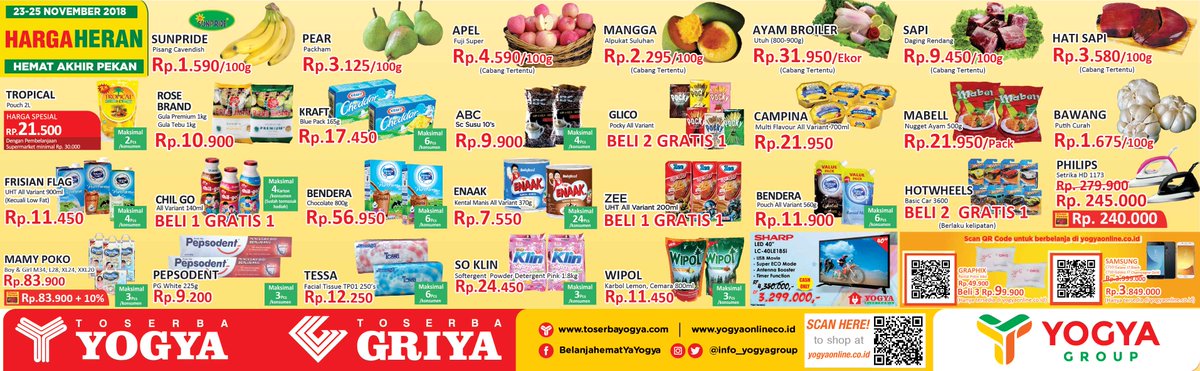 Yogya - Promo Katalog Harga Heran Periode 23 - 25 November 2018