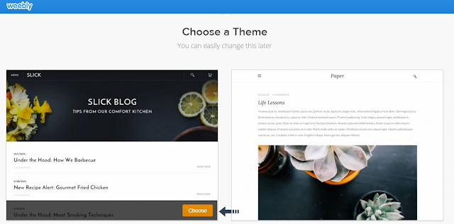 select weebly theme