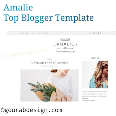 Amalie blogger template image