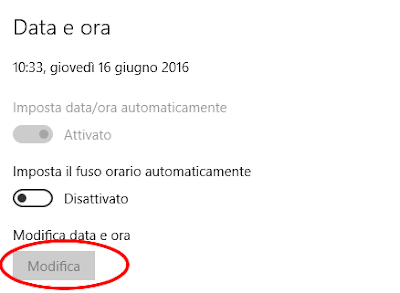 modifica data e ora