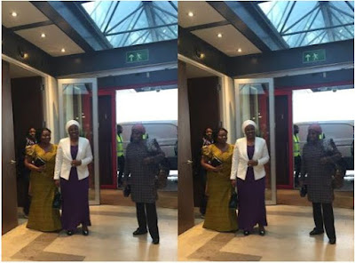 Aisha Buhari arrives UK after week long participation at the United Nations General Assembly 2016 in New York, USA 