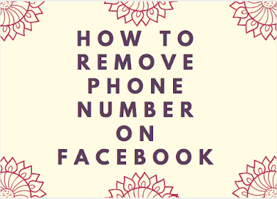 How to remove phone number on Facebook