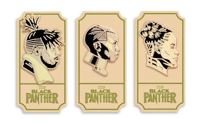 San Diego Comic-Con 2018 Exclusive Black Panther Movie Enamel Pins Series 2 by Matt Taylor x Mondo x Marvel