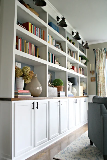 DIY built in bookcases