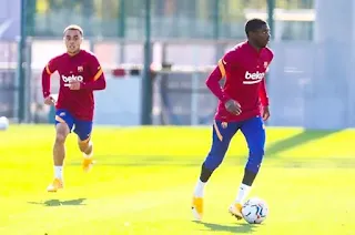 Dembele and Dest determine to prove them self under Koeman with both players training despite day off