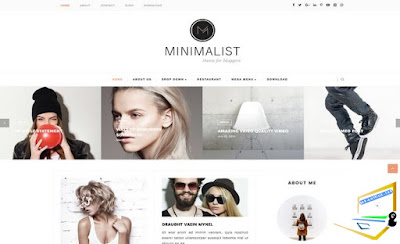 Download Minimalist Carousel Blogger Template