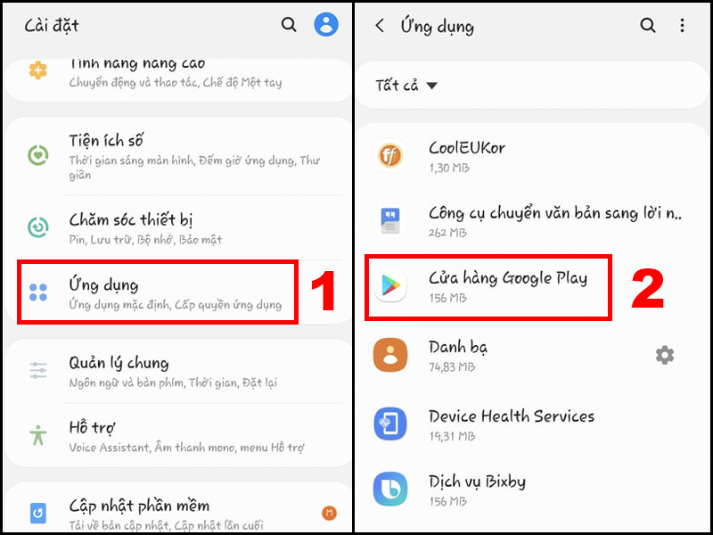 Chọn Cửa hàng Google Play