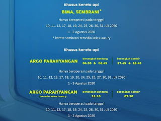 jadwal terbaru kereta api juli 2020 