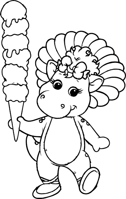 Best free printable barney coloring pages