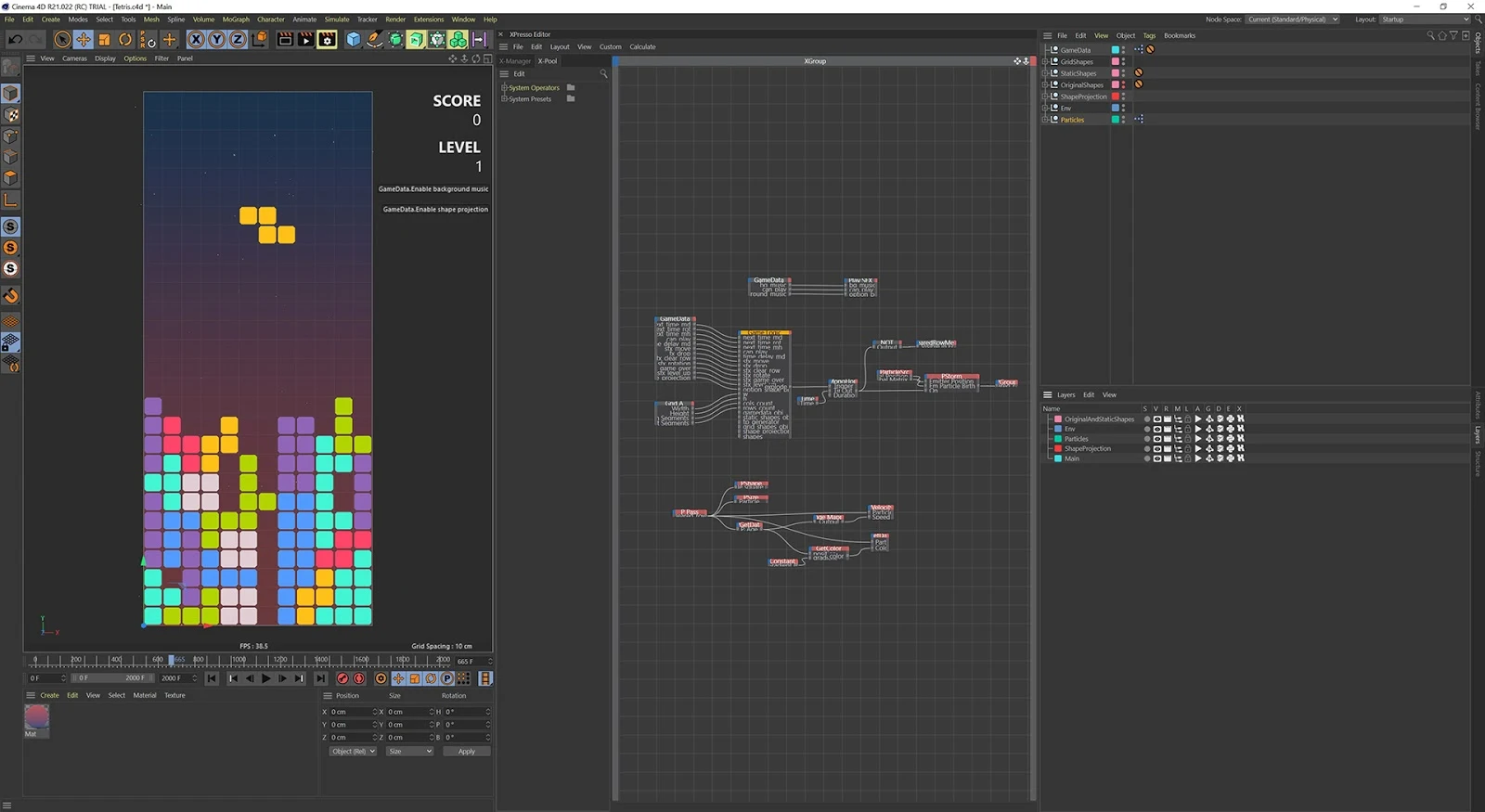 Tetris for Cinema 4D