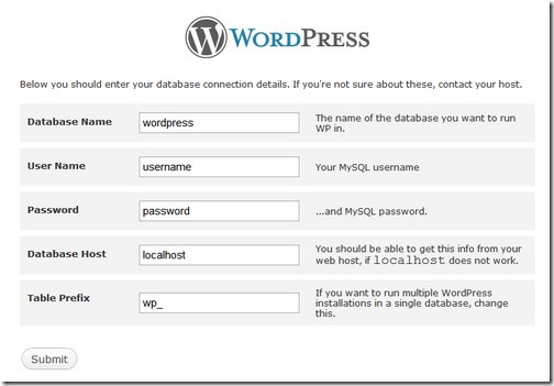 database details