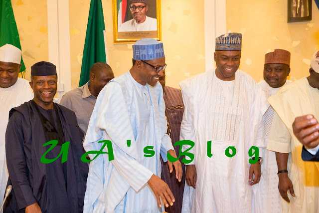 Buhari in closed door meeting with Saraki, Osinbajo, Governors [PHOTOS] 