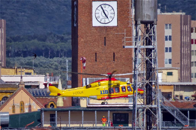 Pegaso 2 helicopter, AgustaWestland AW-139, hospital of Livorno